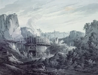 Landschap met een kalksteengroeve